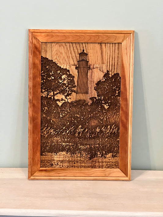 HUNTING ISLAND LIGHTHOUSE CARVING