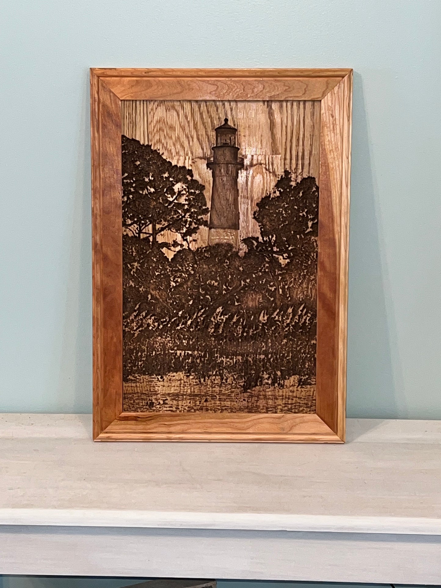 HUNTING ISLAND LIGHTHOUSE CARVING